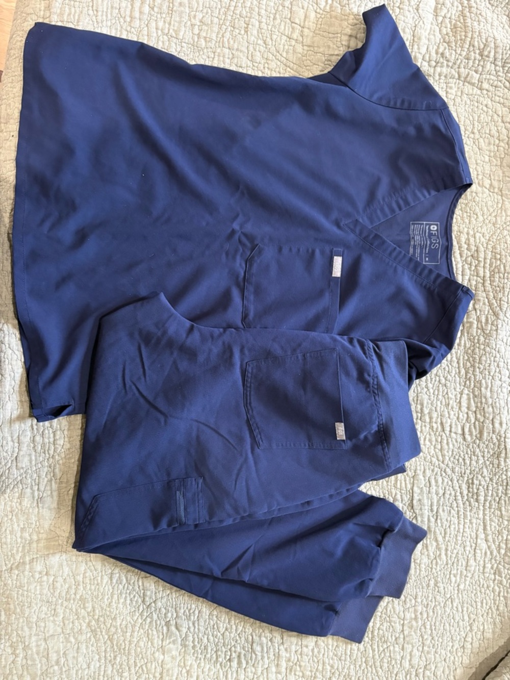 Figs Navy Medical Scrub Top and Pants